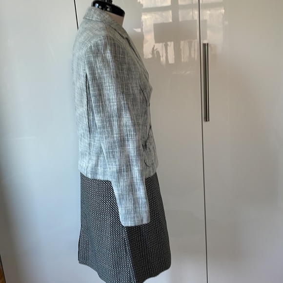 Sigrid Olsen Suite Jacket & Skirt in White/Black Size-12 - Picture 3 of 11